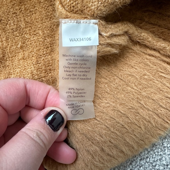 EUC CALIA Women's Eyelash Turtleneck Sweater in Biscuit Size XXL - Picture 4 of 4